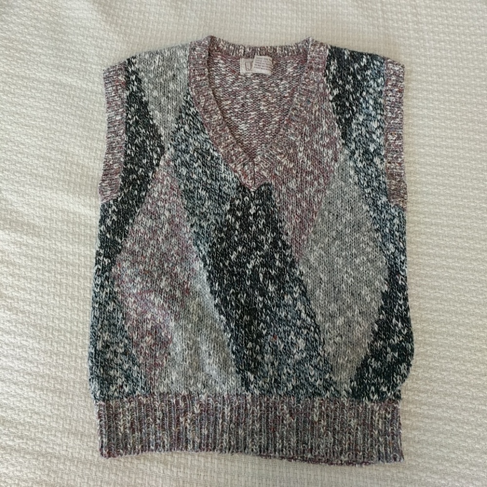 Vintage Sweater Vest V Neck